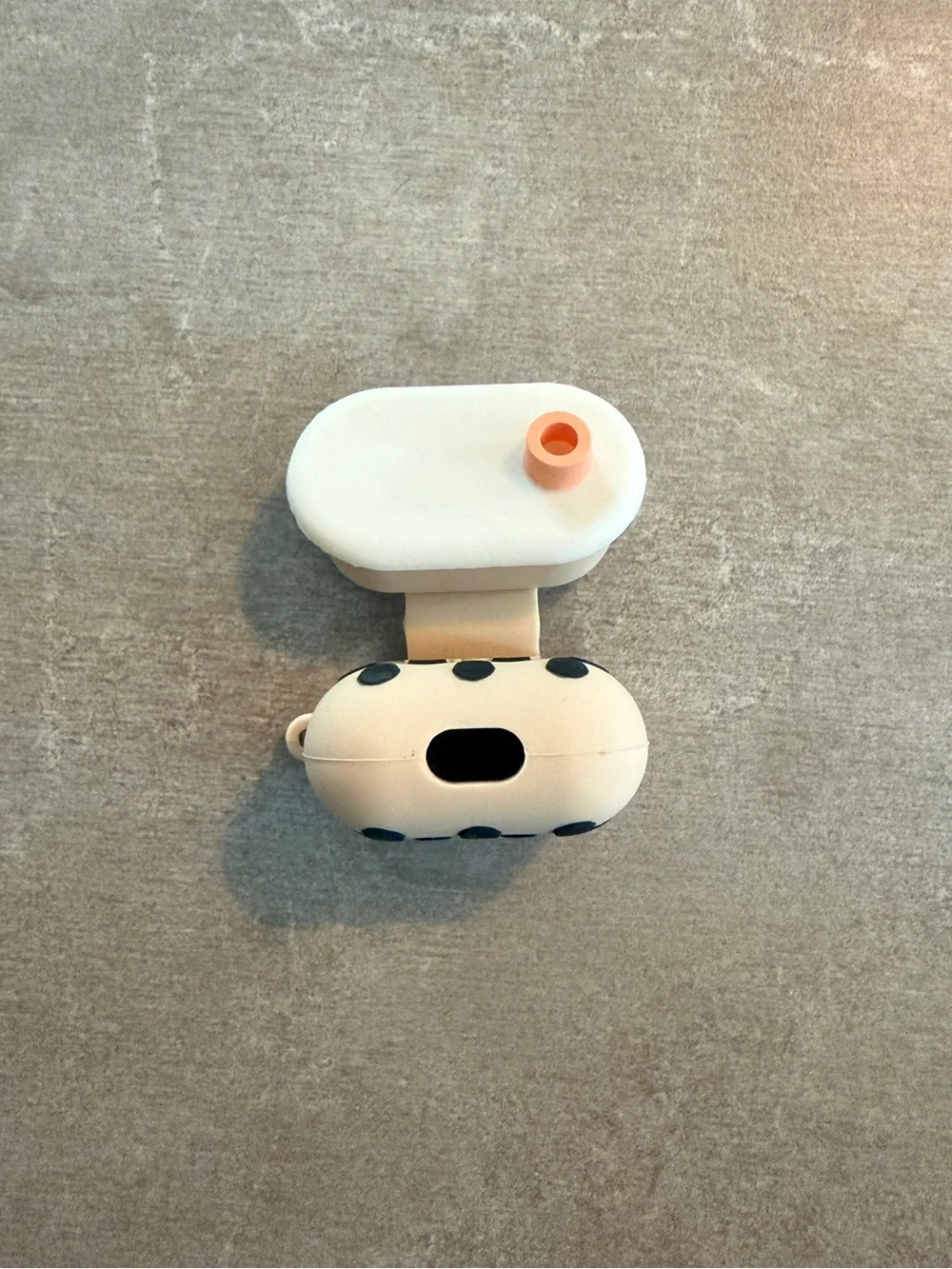 Peach Bubble Tea Silicone Earbuds Case for Kids